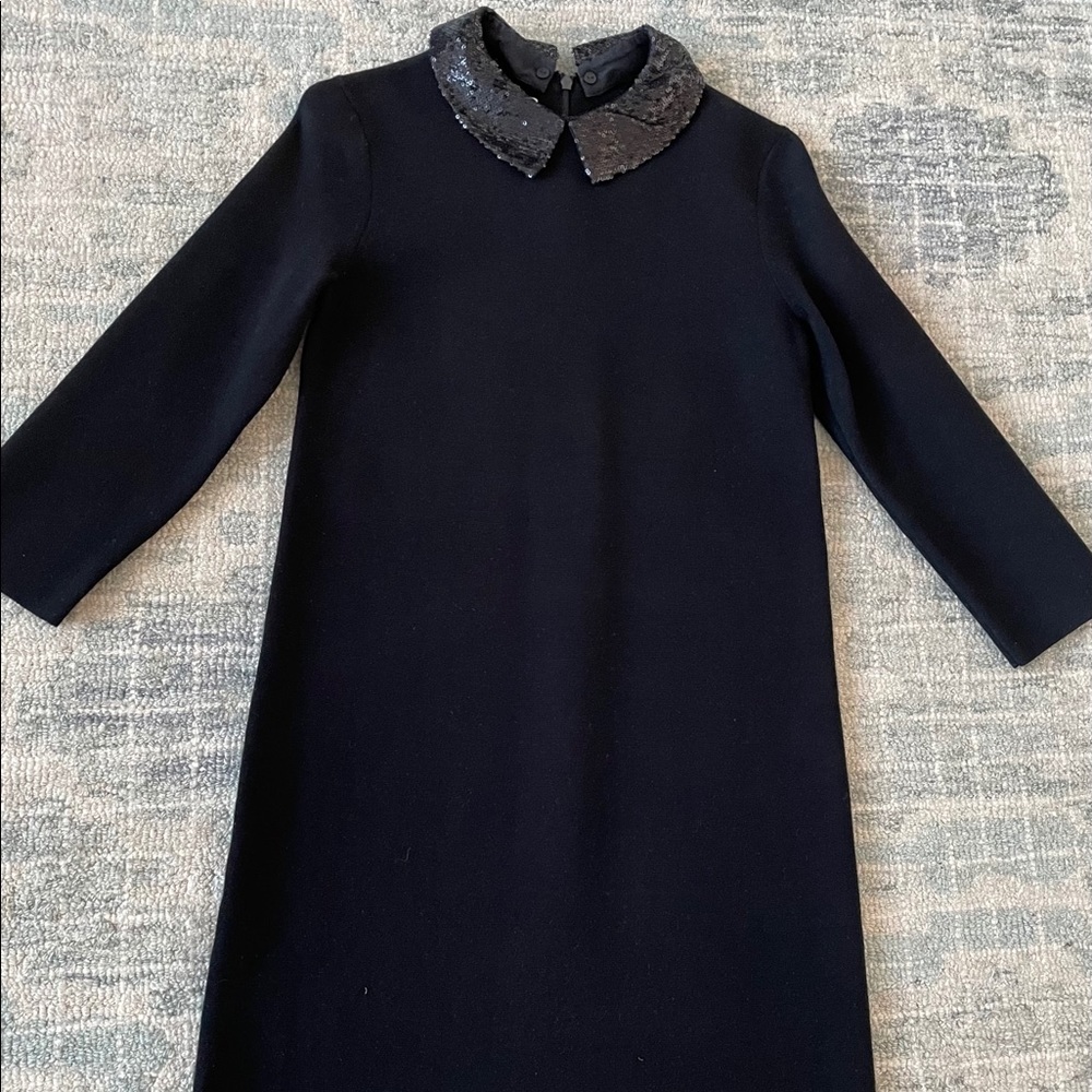 Hobbs London Black Dress with sequined collar